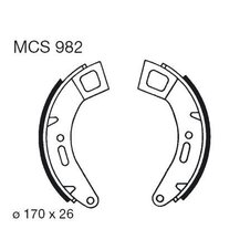 Brzdové čeľuste LUCAS MCS 982